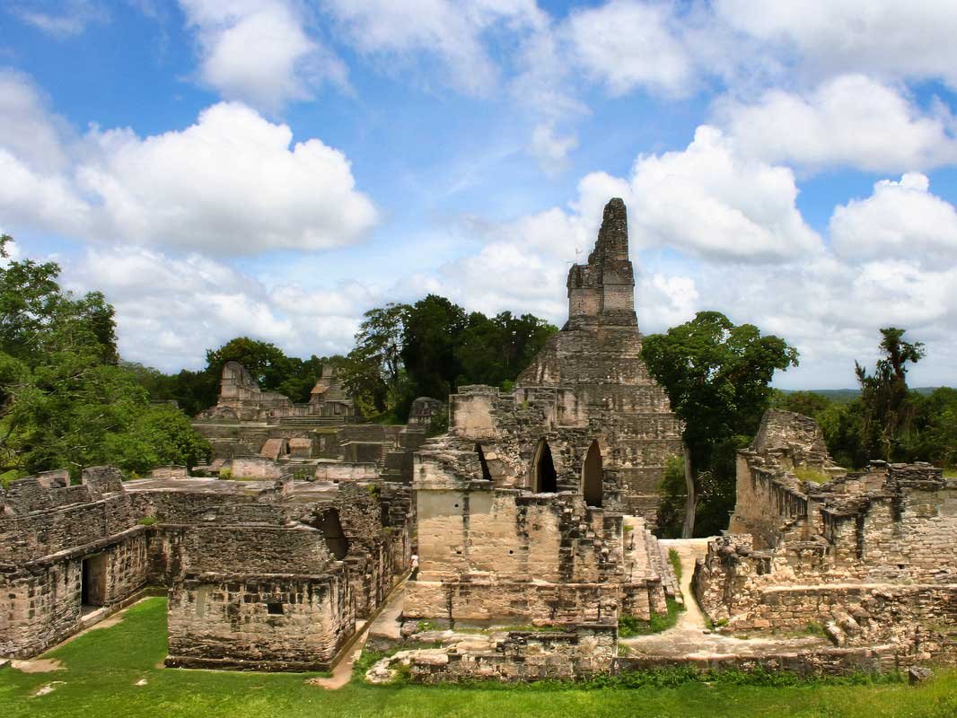 The Central Acropolis and the Great Jaguar Temple highlights of our Tikal Day Tour From Flores