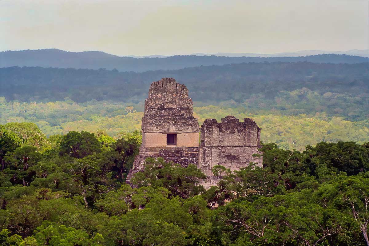 Tikal Temples I and II silet witness of the History of this UNESCO site