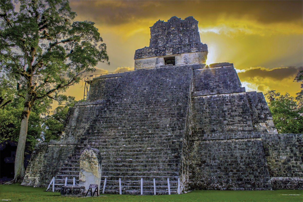 The temple II is a testament of the Tikal Maya History